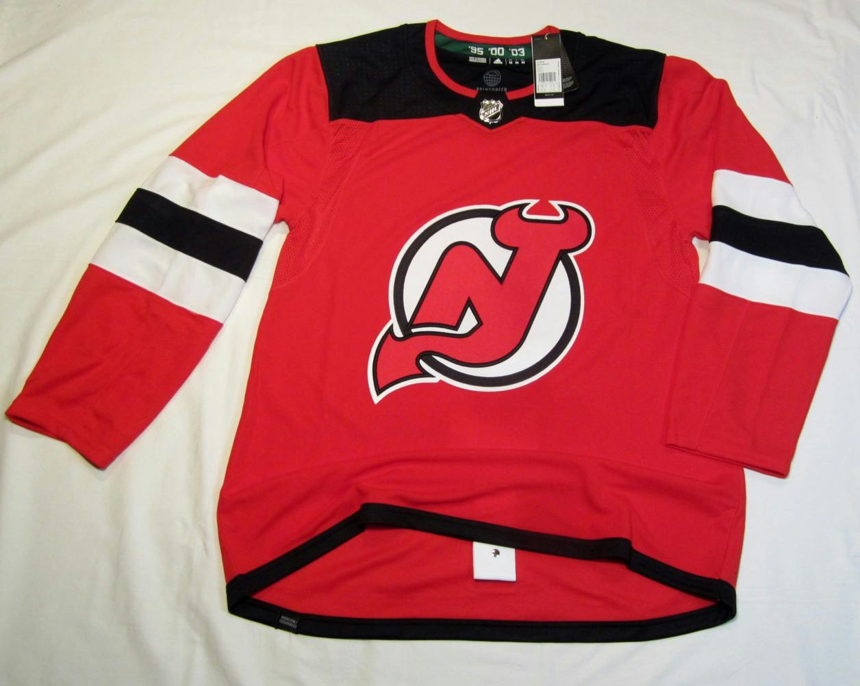 Devils red 2025 green jersey